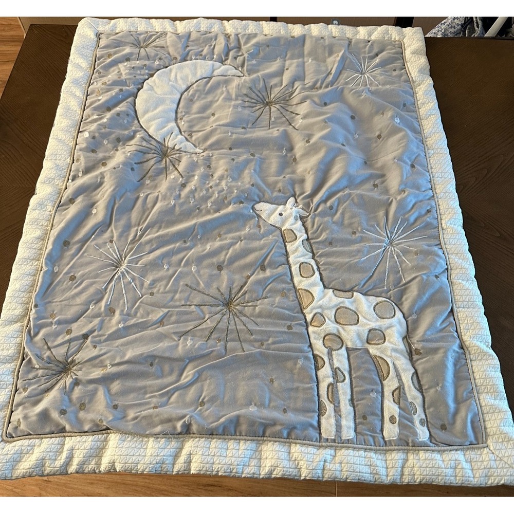 Lambs & Ivy Signature Baby Crib Comforter Giraffe Moon Lovey 44''‎ x 35''